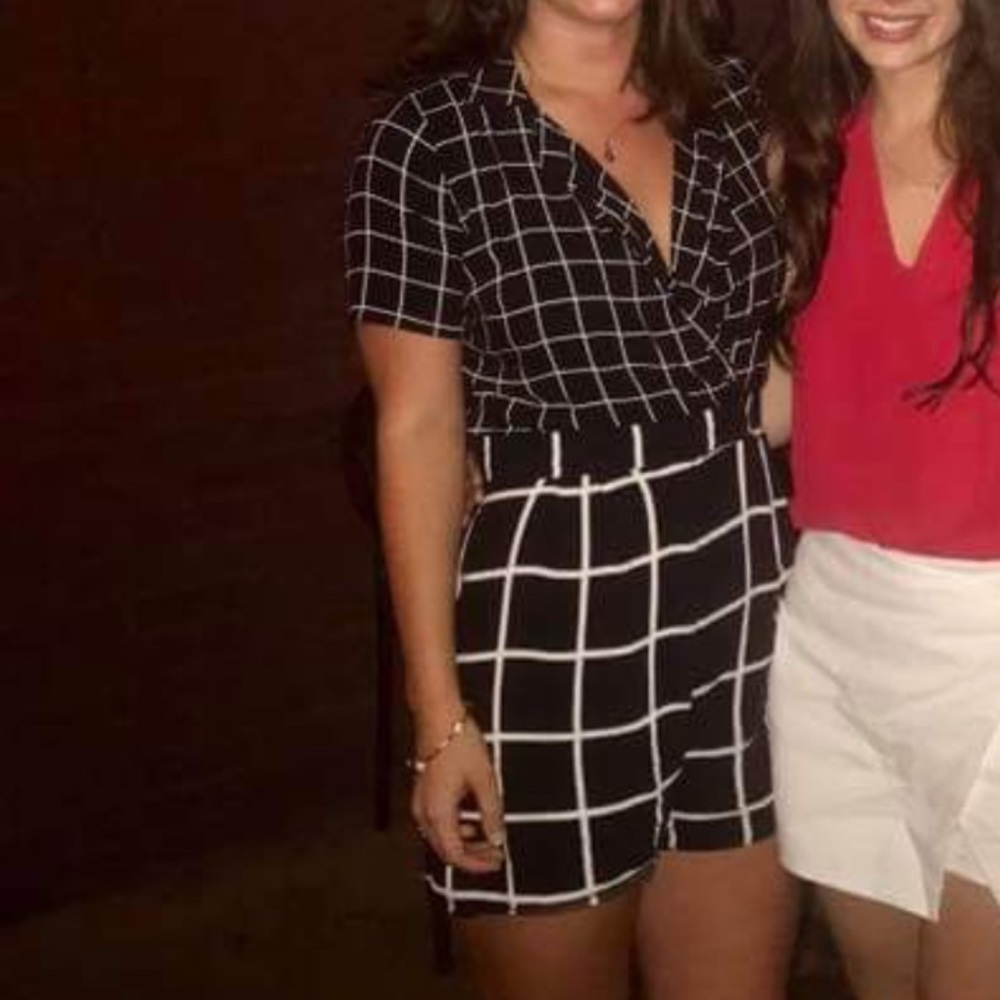 ASOS black and white romper